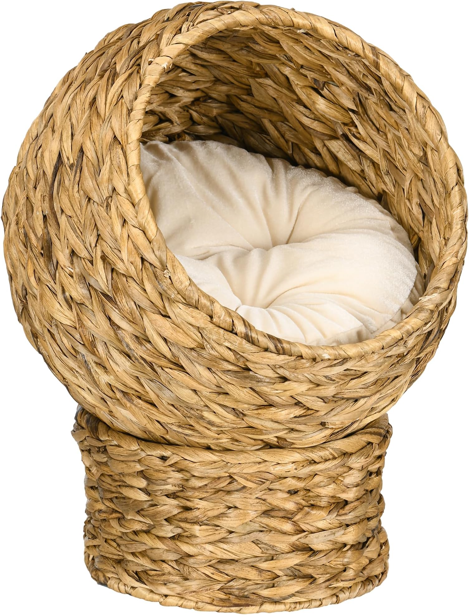 7WUNDERBAR Katzenbett Rund Waschbar - 42cm Baumwollseil Katzenkorb Für Kleine Hunde