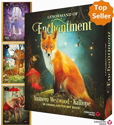 Lenormand of Enchantment - Zauberhafte Orakelkarten im Fantasy-Style: 36 Lenormand-Karten mit Goldschnitt und 208-seitiges Buch