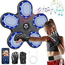 Music Box Machine, Wall Boxing, with Bluetooth, Gloves, 9 Speeds & 9 Training Modes, Sound and Light Effects, LCD Display, Music Boxing Machine