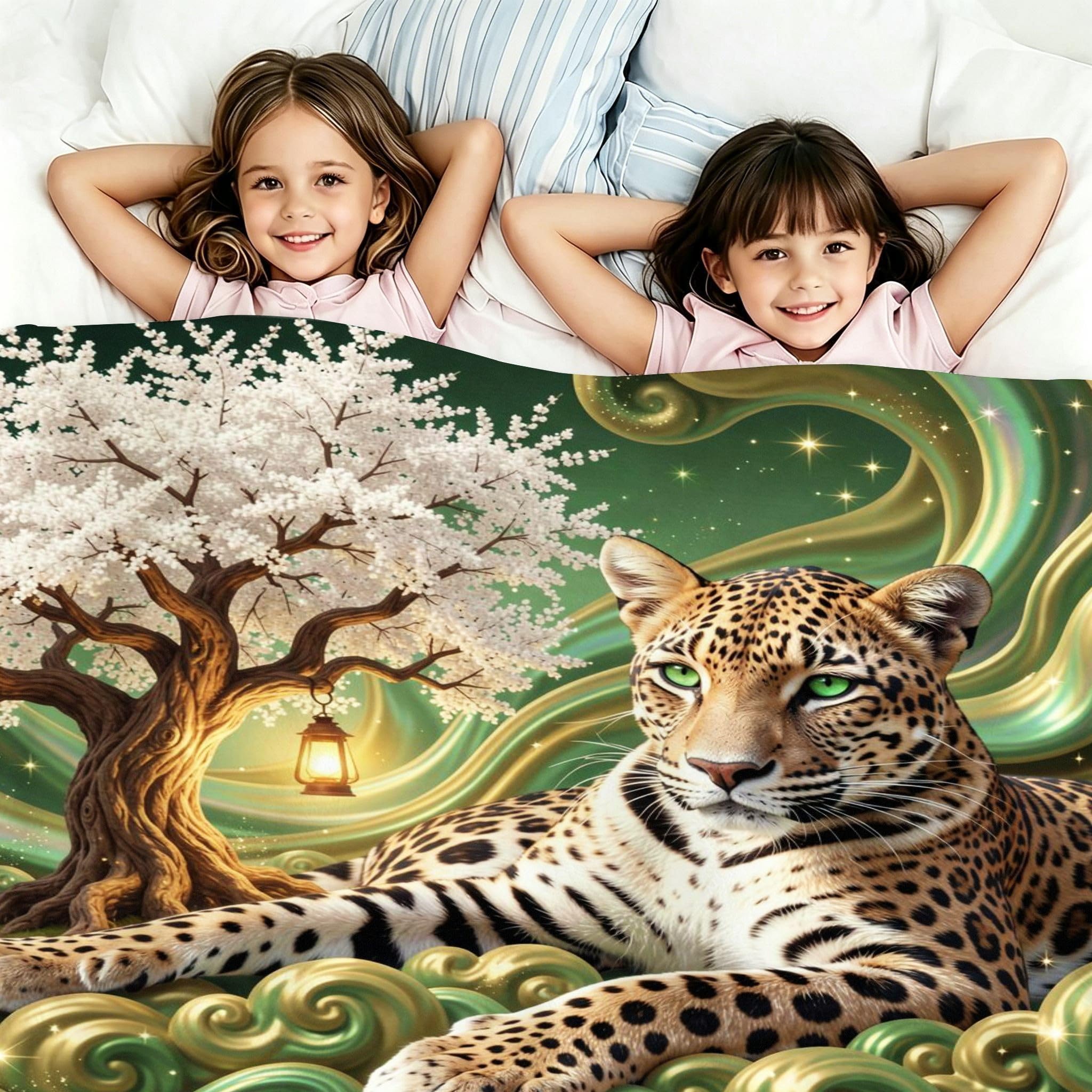 Manta Entretiempo Grande, Leopardo Amarillo, 220x240 cm, AQ7103
