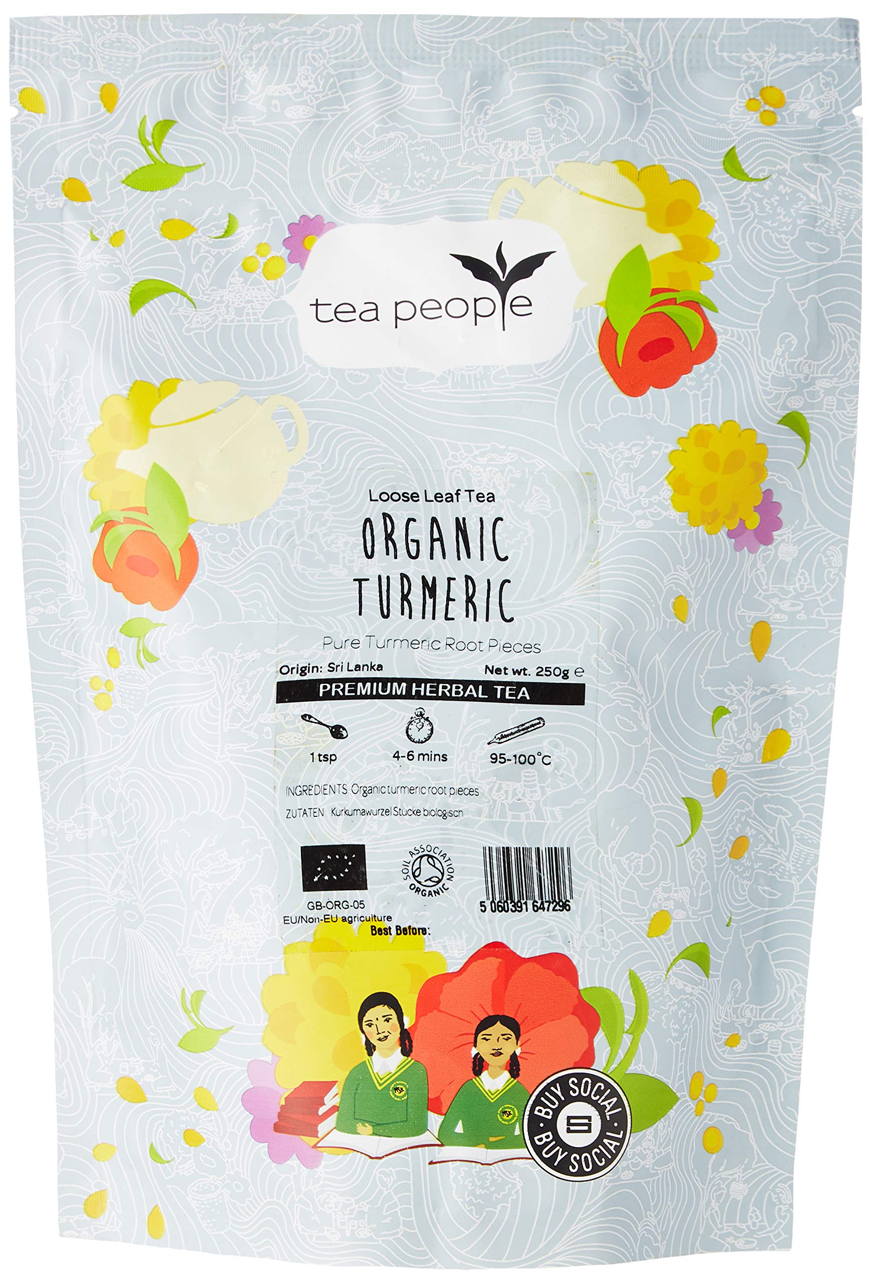 Tea People Organic Turmeric Root Pieces - 250g Refill Pack