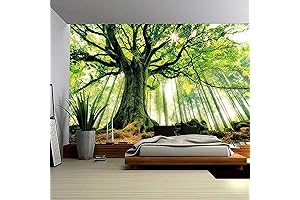 ENJOHOS Forest Tapestry: Transform Your Cubicle into a Natural Oasis