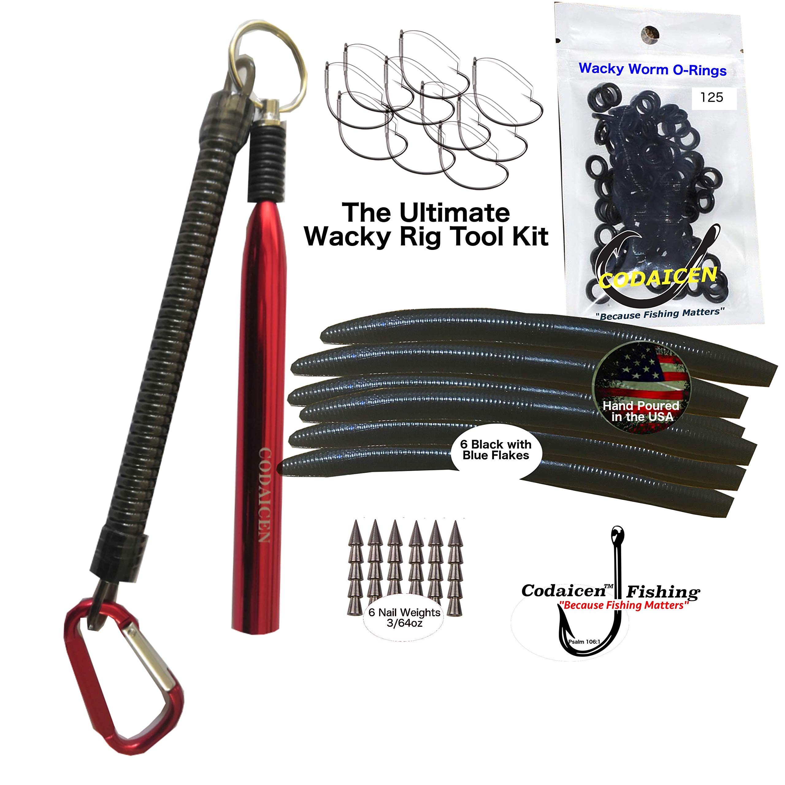 Wacky Rig Tool Worm O-Rings Fishing Rigging Kits For Soft