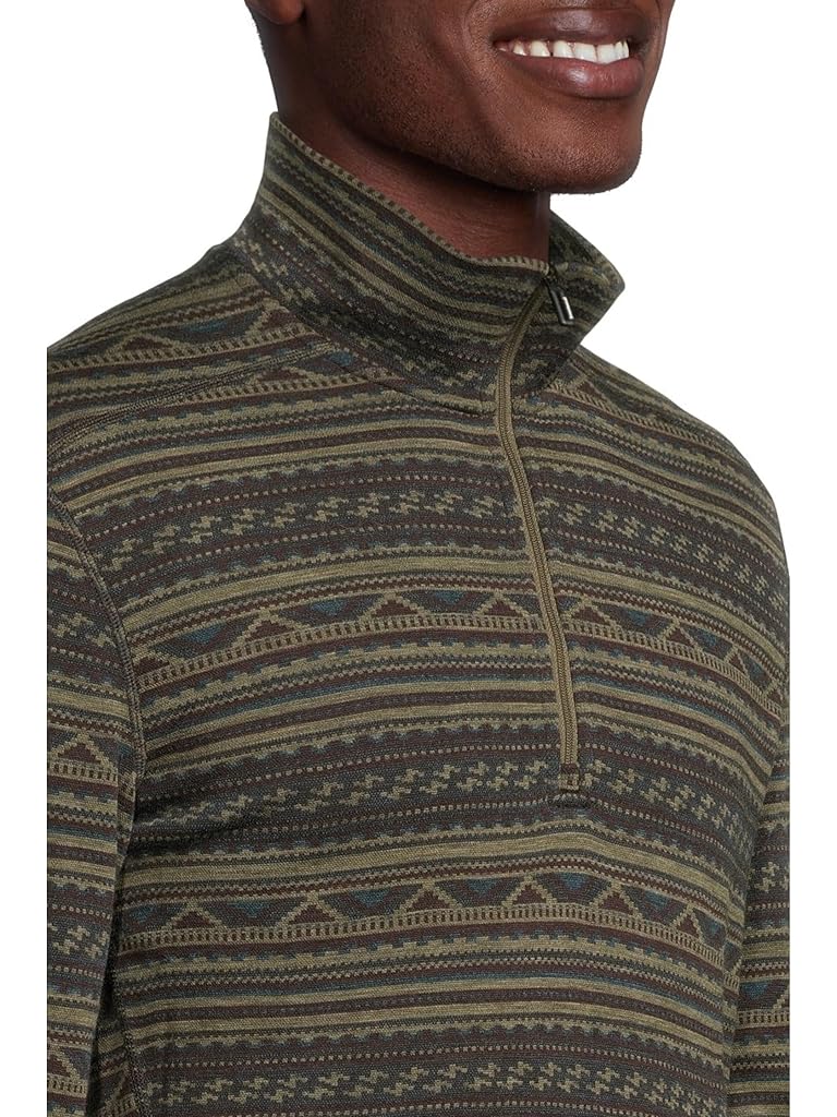 Olive Smartwool Classic Thermal Merino Base Layer 1/4 Zip