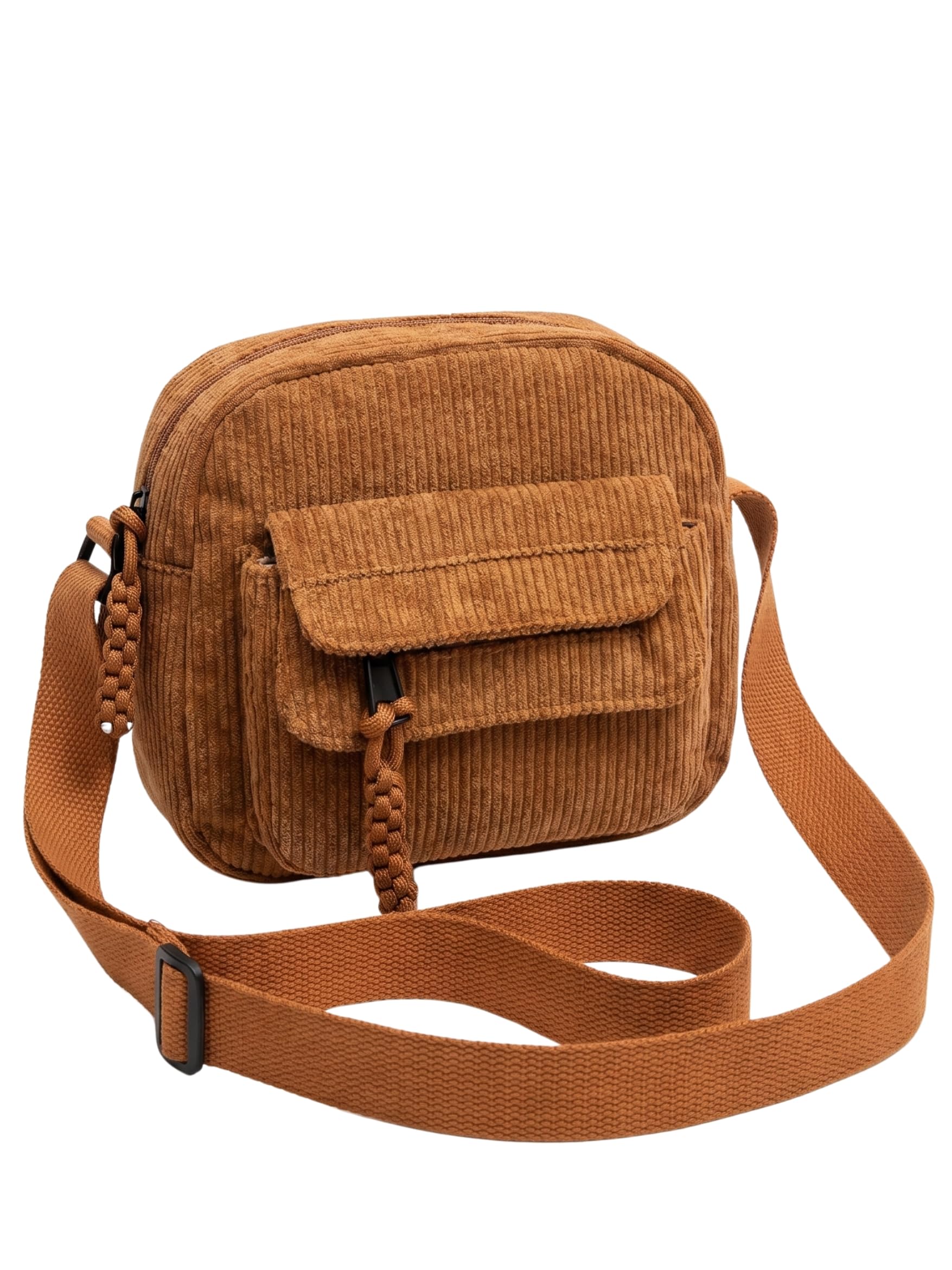 Corduroy Crossbody Sling Bag Casual Shoulder Bag For Woman with Adjustable Strap-image-29