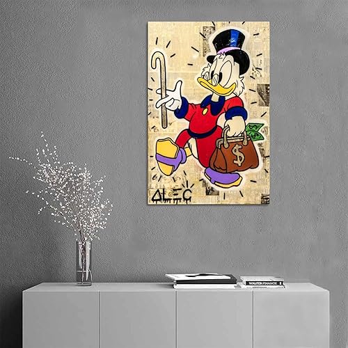 Miniatura 5 de Póster de dibujos animados de hombre rico, pintura decorativa, lienzo, arte de pared, impresiones de sala de estar, decoración del hogar,