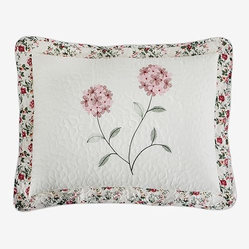 Miniatura 8 de BrylaneHome Colcha bordada Margaret - King, rosa