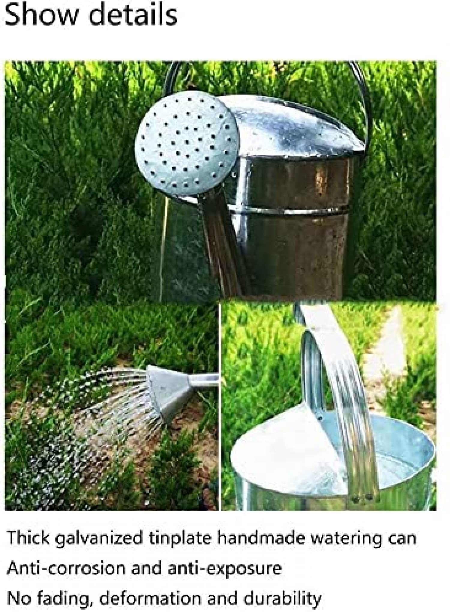 Konewka ogrodowa konewka metalowa konewka ogrodowa roślina nawadnianie kwiat ogrodnictwo wiadro roślina bonsai przedszkole konewka nadaje się do wewnątrz i na zewnątrz - 20 x 20 x 23 cm/10