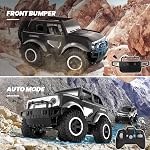 DEERC DE49 RC Voitures Télécommande Voiture, 2.4Ghz 1:18 Échelle Tout-Terrain SUV Monster Trucks avec LED Feu de tête et pneu arrière, 80 Mini Jouer à l'auto DEMO Mode Matte hors route Cadeaux de jouets pour garçons filles et enfants