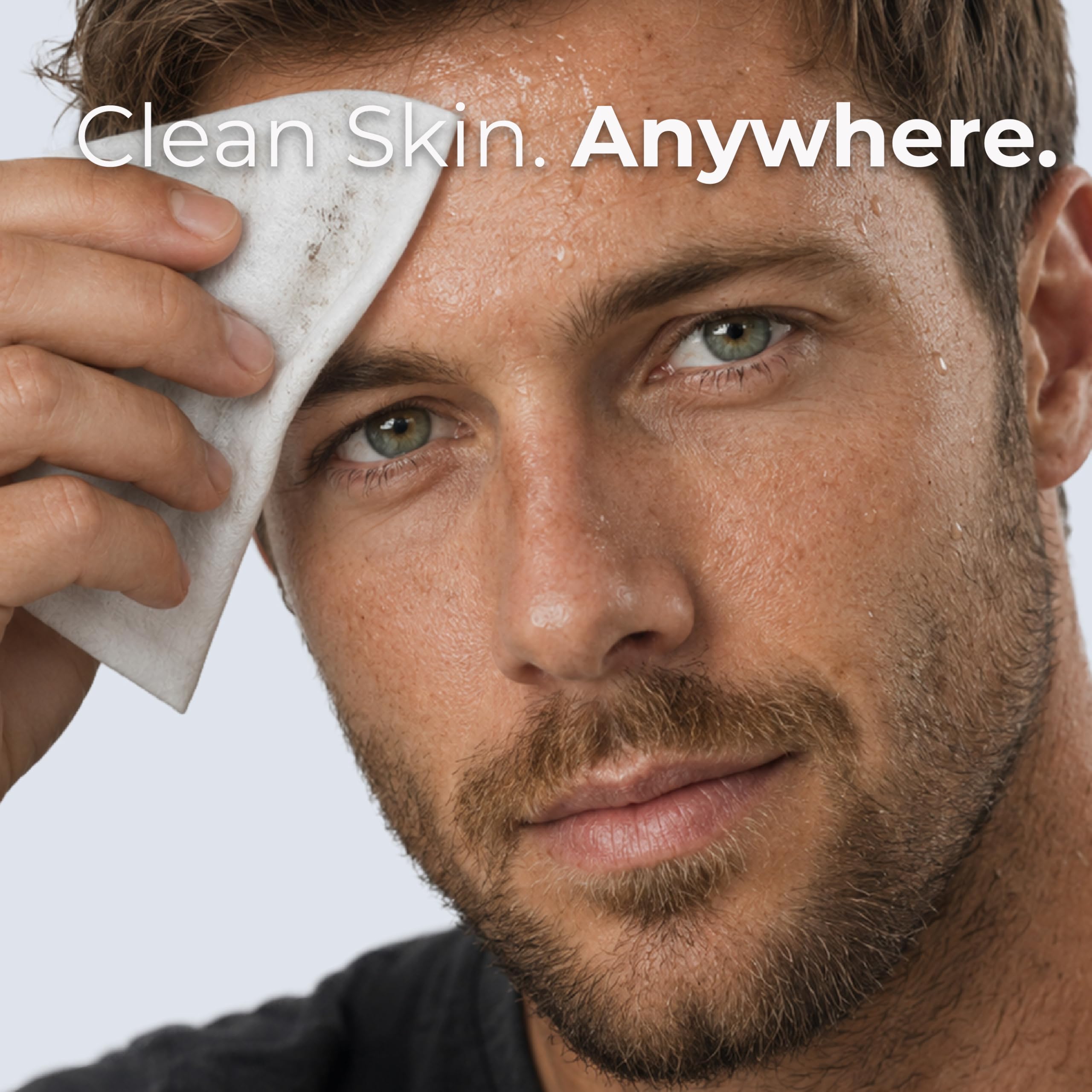 LIVAURA Retinol Men Facial Wipes Anti-Aging Cleansing Towelettes - Szybko Oczyszczają Twarz Z Potu, Oleju I Brudu Zatykającego Pory Bez Żadnych Ciężkich Pozostałości (60 Sztuk (1 Opakowanie))