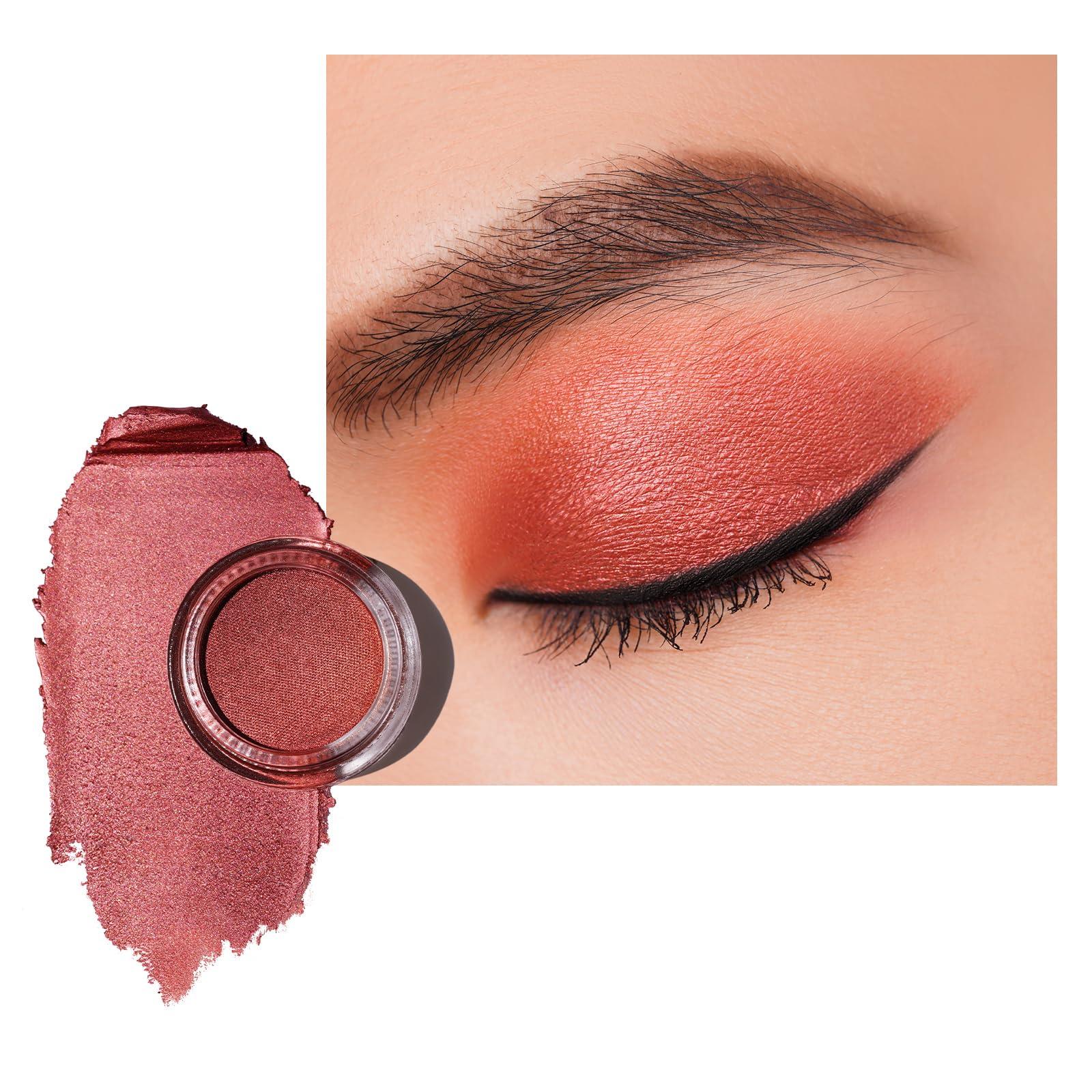 OULAC Cream Eyeshadow, Glitter Raspberry Eyeshadow, Holds Makeup For 12 Hours +, Waterproof and Sweatproof, Crease Resistant, Vegan | 06g, (21) Desire