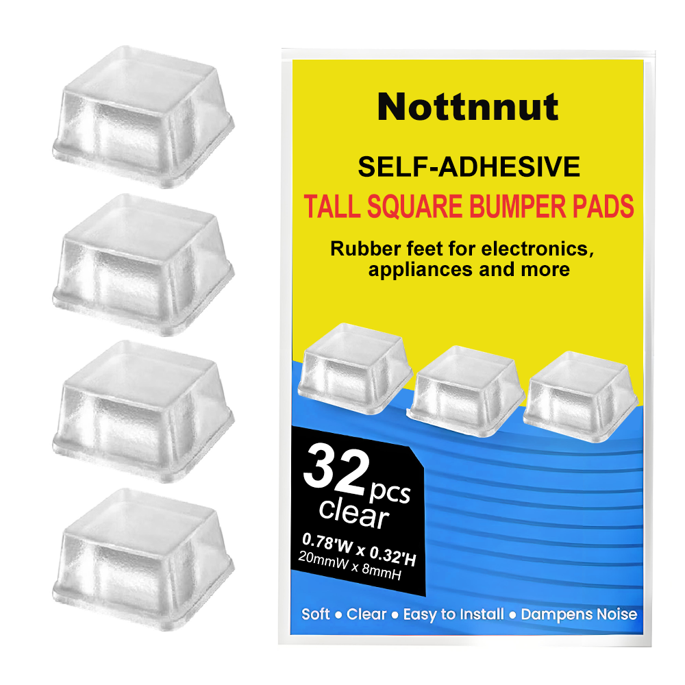 100 Tampons Caoutchouc Auto-adhésifs Transparents – Pour Portes, Tiroirs, Meubles