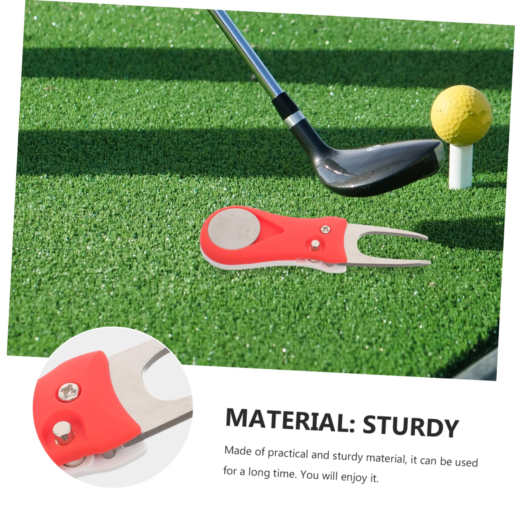 Toyvian Forcella Riparazione Verde Divot Golf Attrezzo Plastica