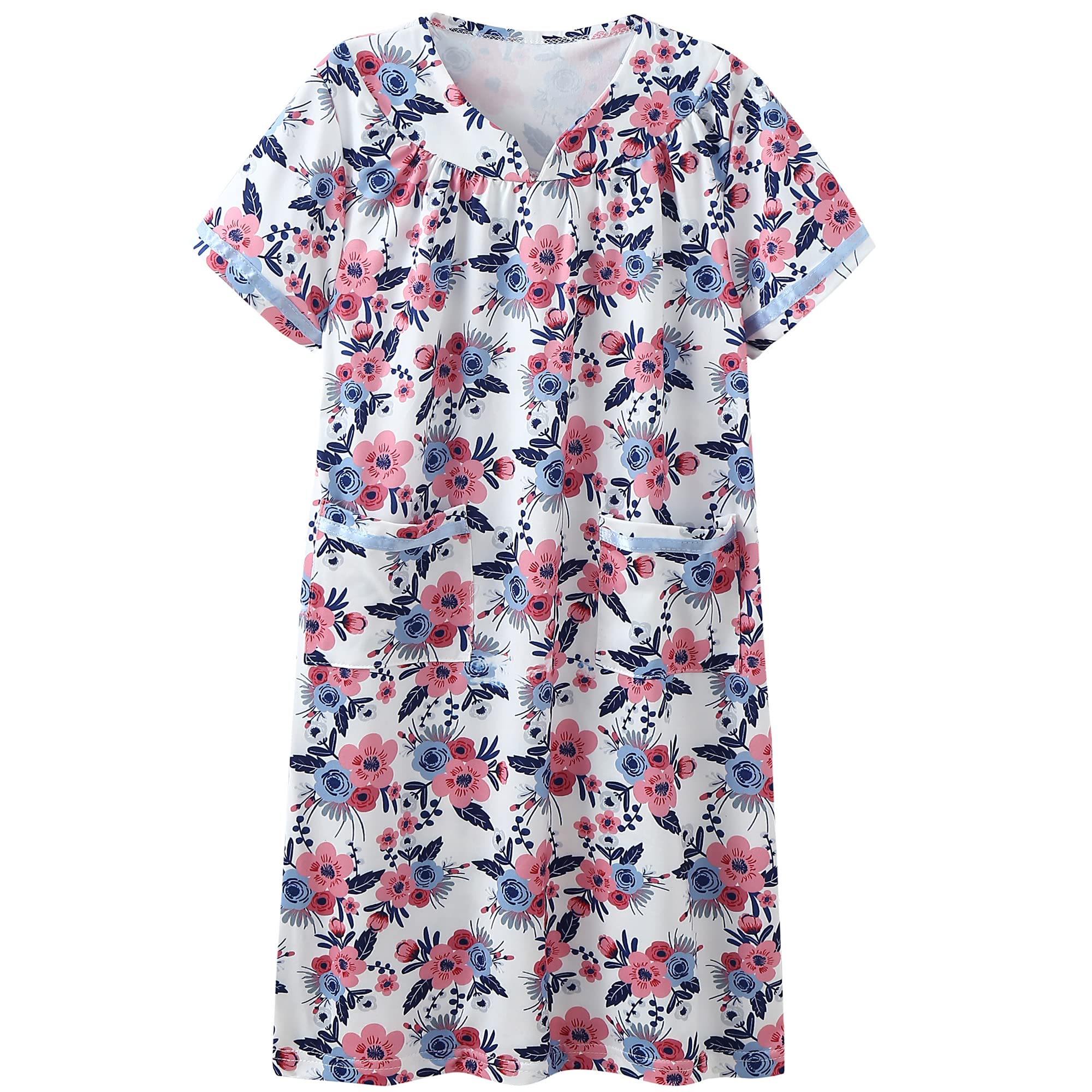 EBYTOP 100 Days of School Costume for Kids Halloween Old Lady Costume for Little Girls Granny Grandma Cane Glasses Accessories,10-12 Years