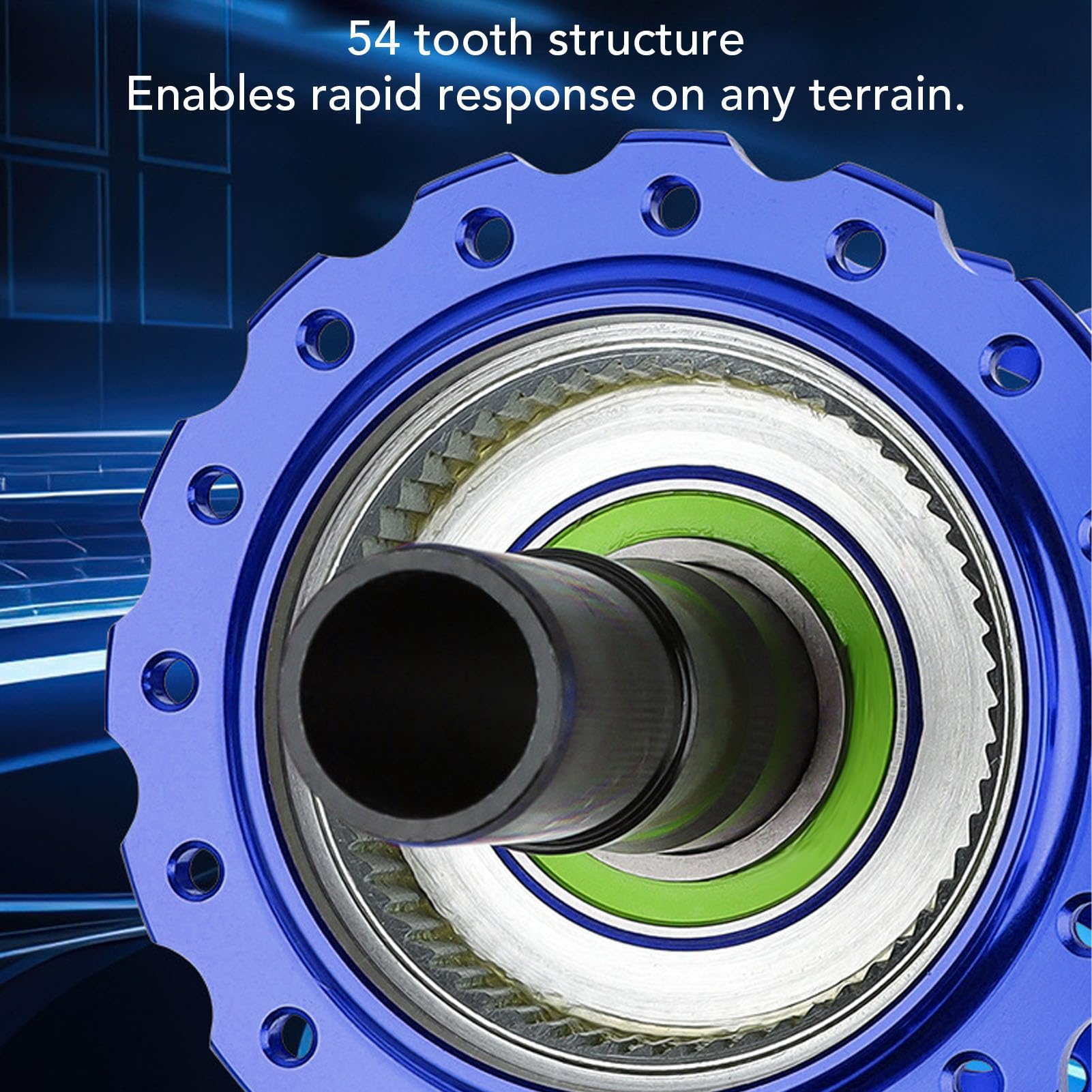 Piasta do Roweru Górskiego, Stop Aluminium, 6 Zapadek, 54T, 120 POE HG, Bębenek z 32 Otworami i Szprychami Typu J Bend, do Napędów 8-12-biegowych, Szybkozamykacz Mm,