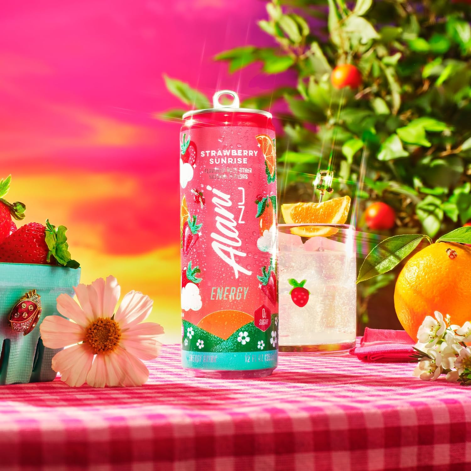 Alani Nu AMANECER DE FRESA, Bebidas Energéticas Sin Azúcar, Bajas en Calorías, 200 mg Cafeína, Biotina y Vitaminas del Complejo B, Sin Azúcar, 1 - imagen 8