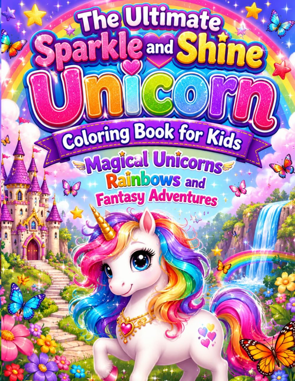 The Ultimate Sparkle and Shine Unicorn Coloring Book for Kids Magical Unicorns Rainbows and Fantasy Adventures