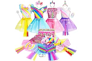Jeowoqao Unicorn Dress up Trunk Set 19 Pcs: Empowering Imaginative Play