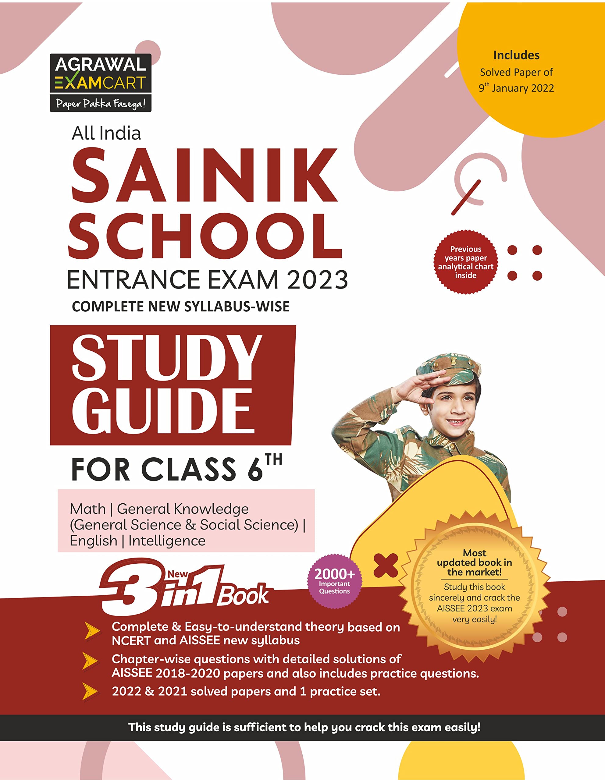 Buy Sainik School Class 6 Latest Guidebook (AISSEE) For 2023 Entrance