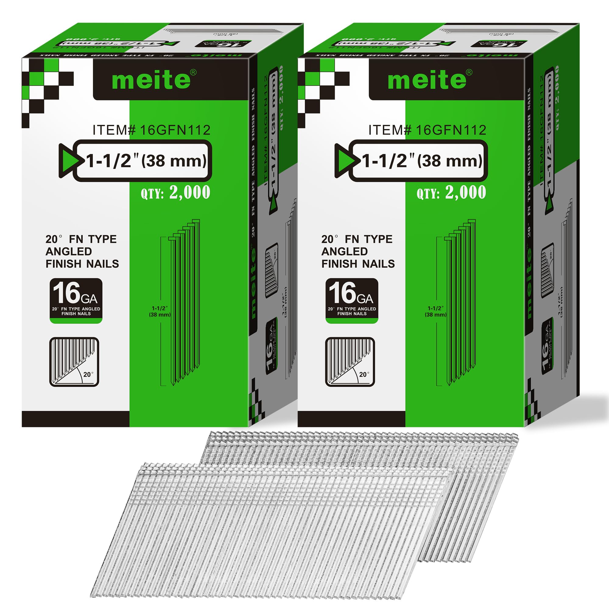 Meite 2 Inch Finish Nails - 2000 PCS -8 Meite 2 Inch Finish Nails - 2000 PCS -8