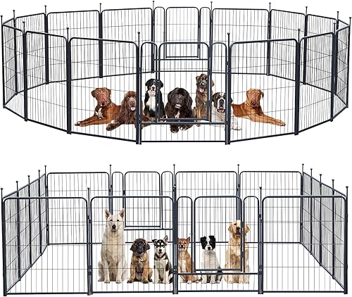 Corral para perros, valla portátil para perros al aire libre, corralito para perros grandes, medianos y pequeños, vallas para perros para el patio,