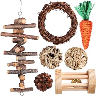 Balacoo Hamster Toy Grass Ball Rat cage pet Accessories Bunny Cages Hamster Toys Wooden Toys Hamster chew Toys Teeth Care Wooden Accessories Chinchilla cage Toy Rat Toys for pet Rats Play