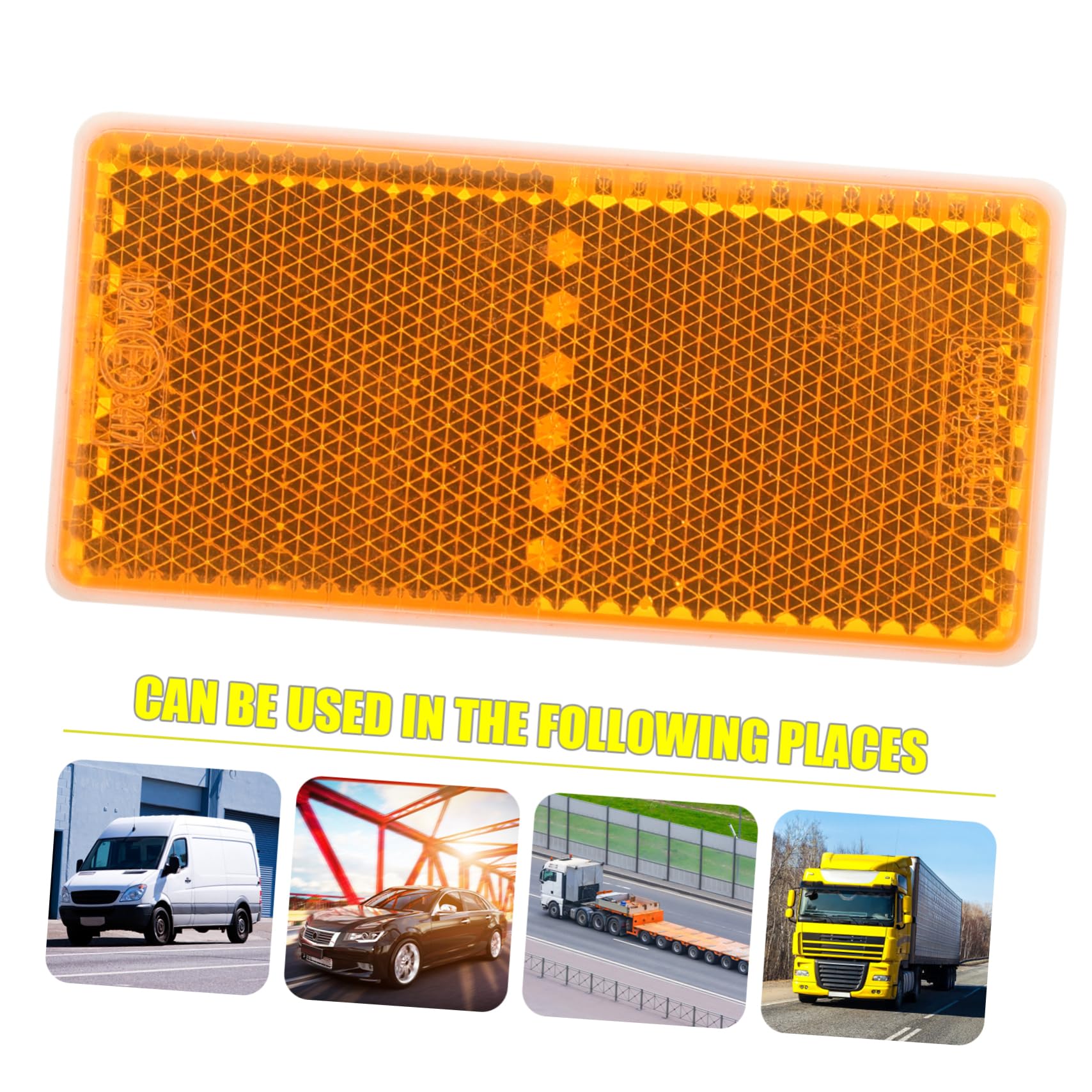 Catadioptre Moto, 2 Pièces Autocollant Mini Reflecteur Universel, 14,5 X 2,5 Cm Réflecteur Arrière, Catadioptre Pour Plaques D'immatriculation Moto, Vélos, Remorques, Camions, Caravanes (Rouge