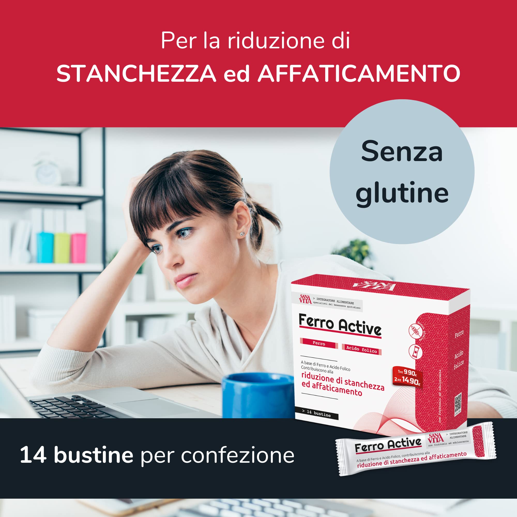 Sanavita Ferro Active - 140 ml, 14 bustine