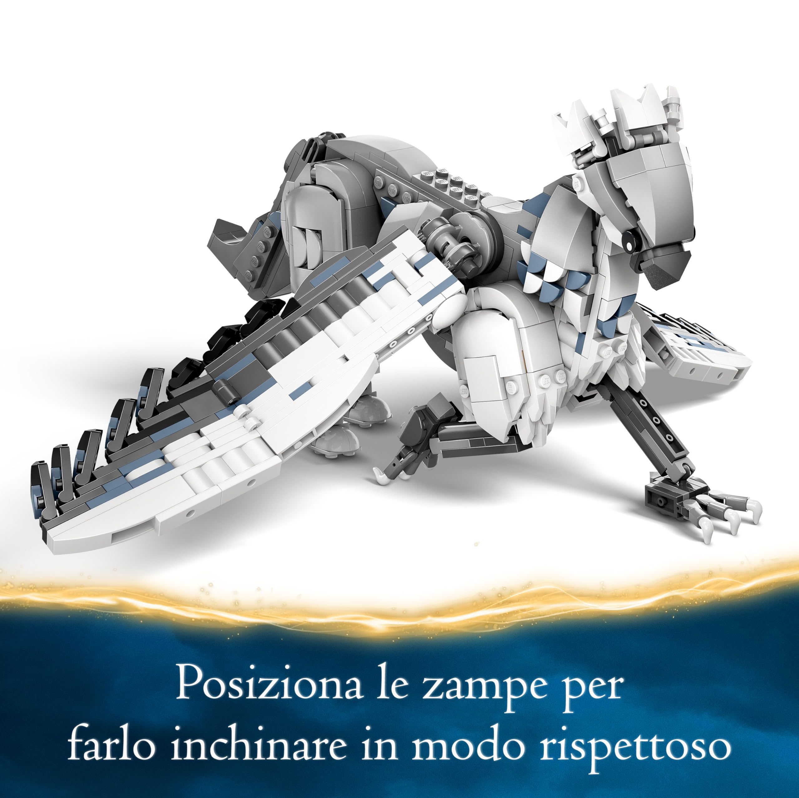 LEGO Harry Potter Fierobecco, Figura di Ippogrifo Giocattolo da Costruire con Parti Snodabili, Creatura Magica da Collezione, Giochi Creativi per Bambini, Bambine, Ragazzi e Ragazze da 9 Anni 76427