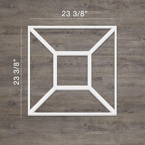 Miniatura 2 de Ekena Millwork 23 38 pulgadas de ancho x 23 38 pulgadas de alto x 38 pulgadas de alto x 38 pulgadas de alto. Paneles de pared decorativos grandes