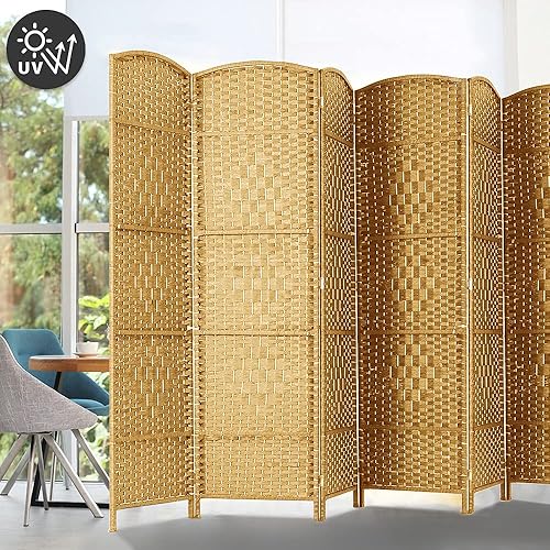 Miniatura 70 de Divisores de habitación de 6 pies de alto - 20 pulgadas de ancho pantalla de privacidad independiente con fibra tejida de diamante, divisor de pared