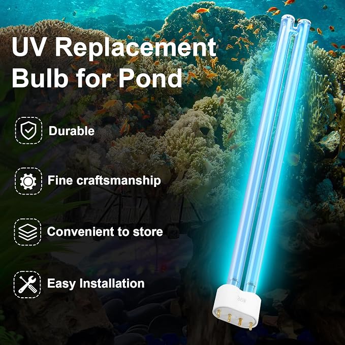 Lámpara UV 36W 2 piezas para filtro JEBAO PU-36W miniatura 3