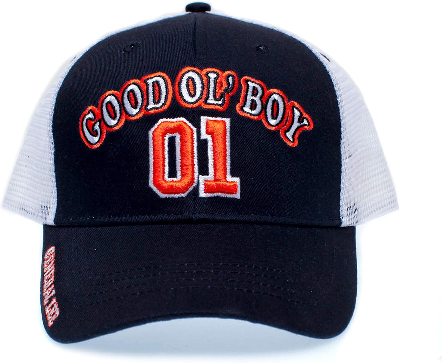 General Lee 01 Truckers Hat Good Ol’ Boy Cap Unisex Adult Black/White