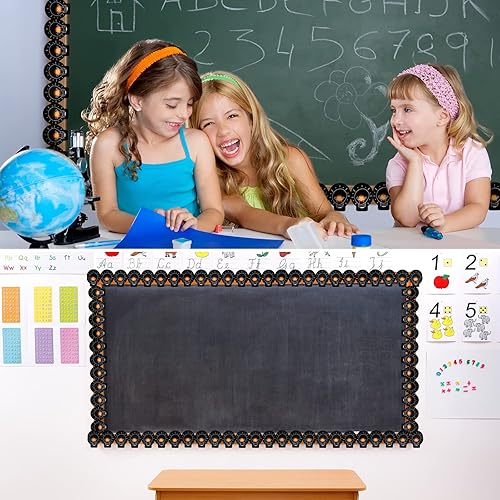 Vista 162 de Panelee Borde inspirador de confeti de 68.9 pies, borde de tablón de anuncios, mariposas, flores, abeja, espacio, inspirador, linda decoración