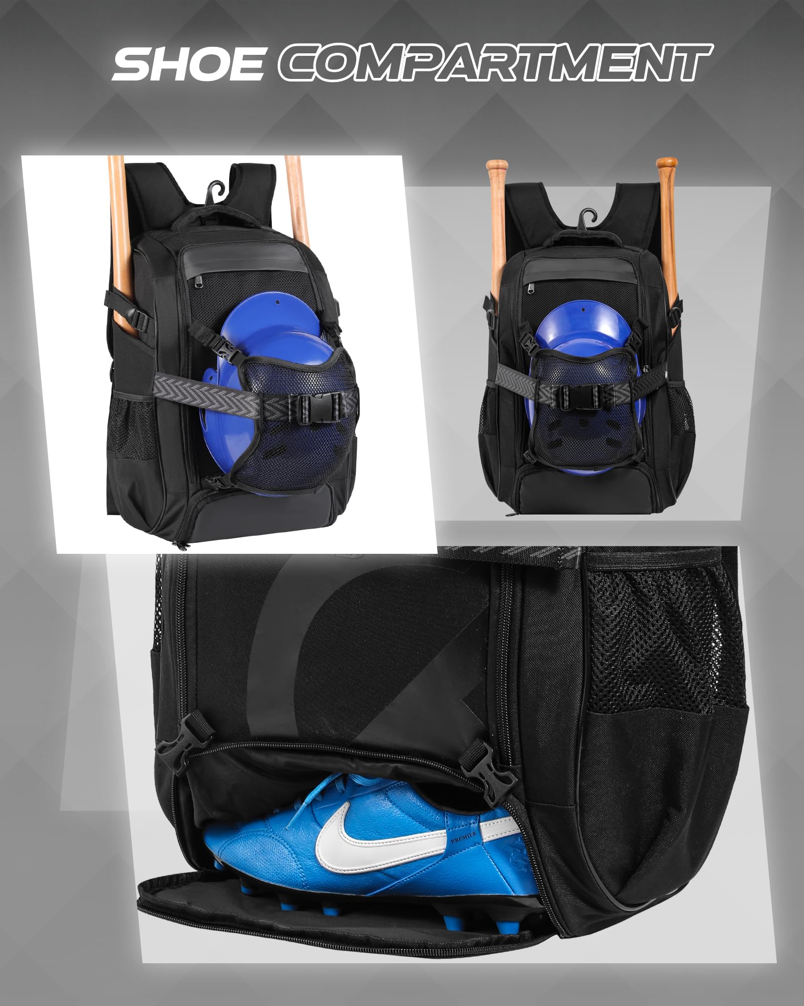Comparaison des prix d'achat Sac à dos de baseball et softball personnalisé pour adultes et jeunes, sac à batte en gros