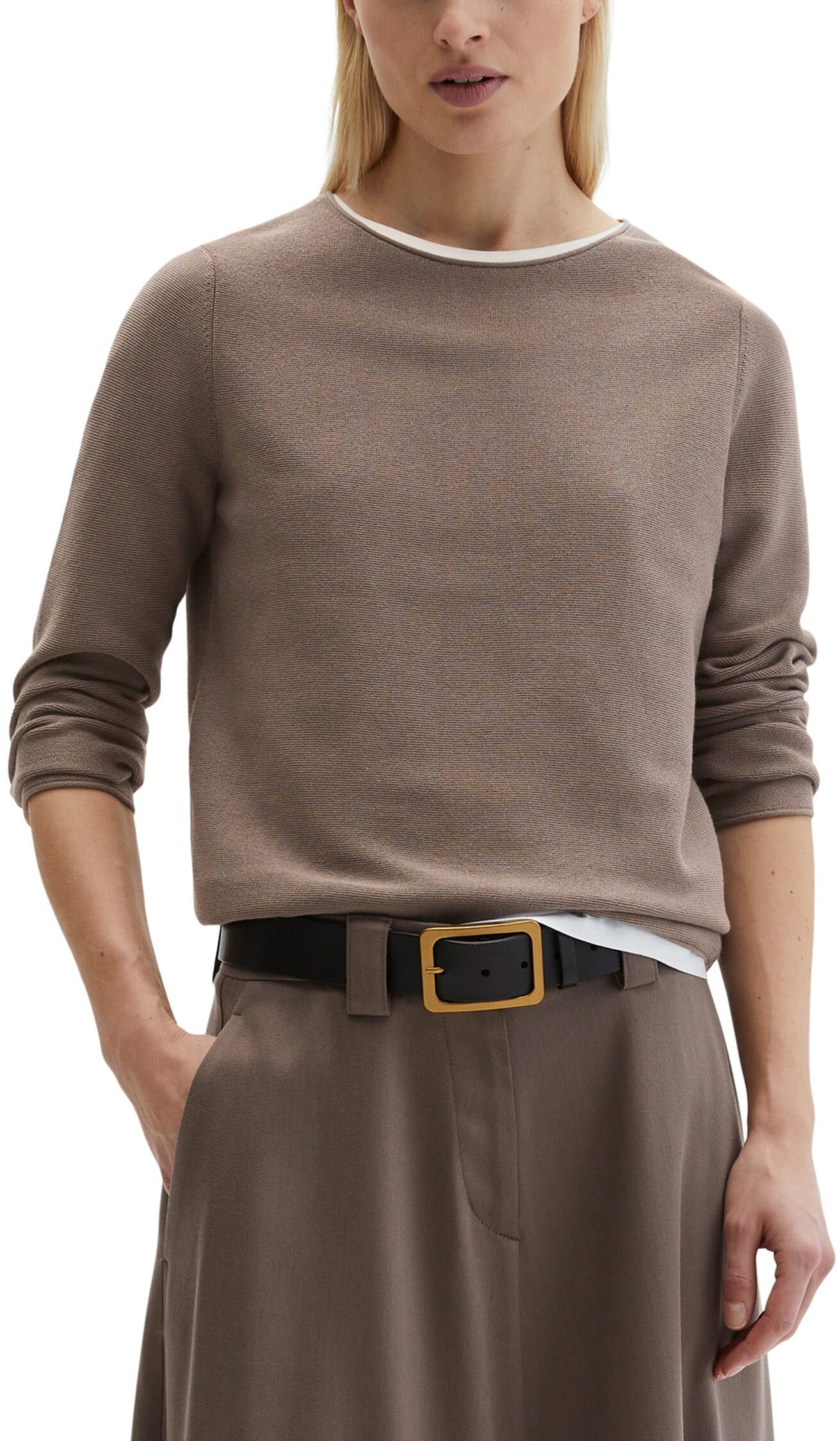 Marc O'Polo Damen Pullover aus Bio-Baumwolle Slim Fit