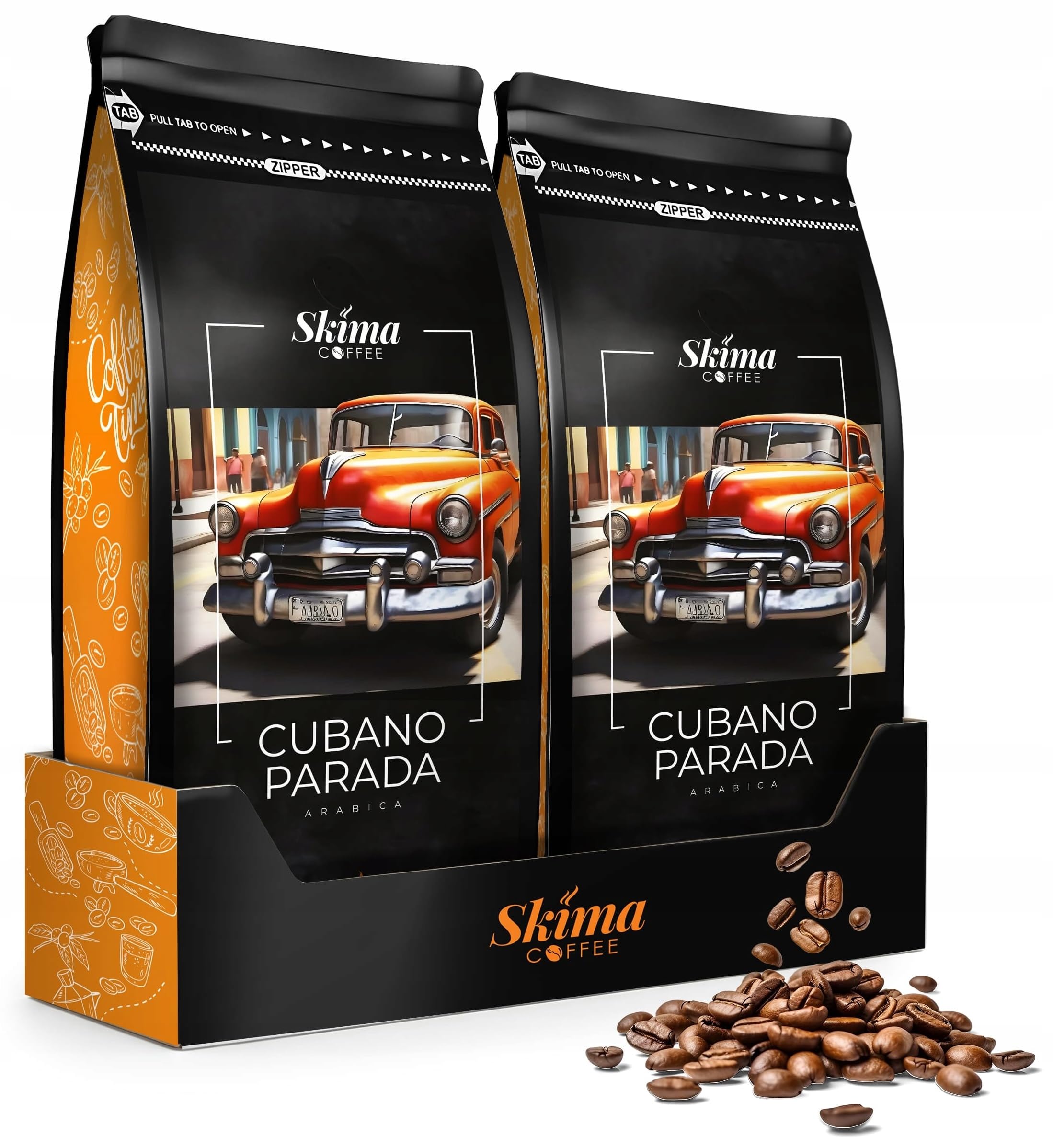 SkimaCoffee Caffè in grani 2 x 1 kg CUBANO PARADA 100% Arabica