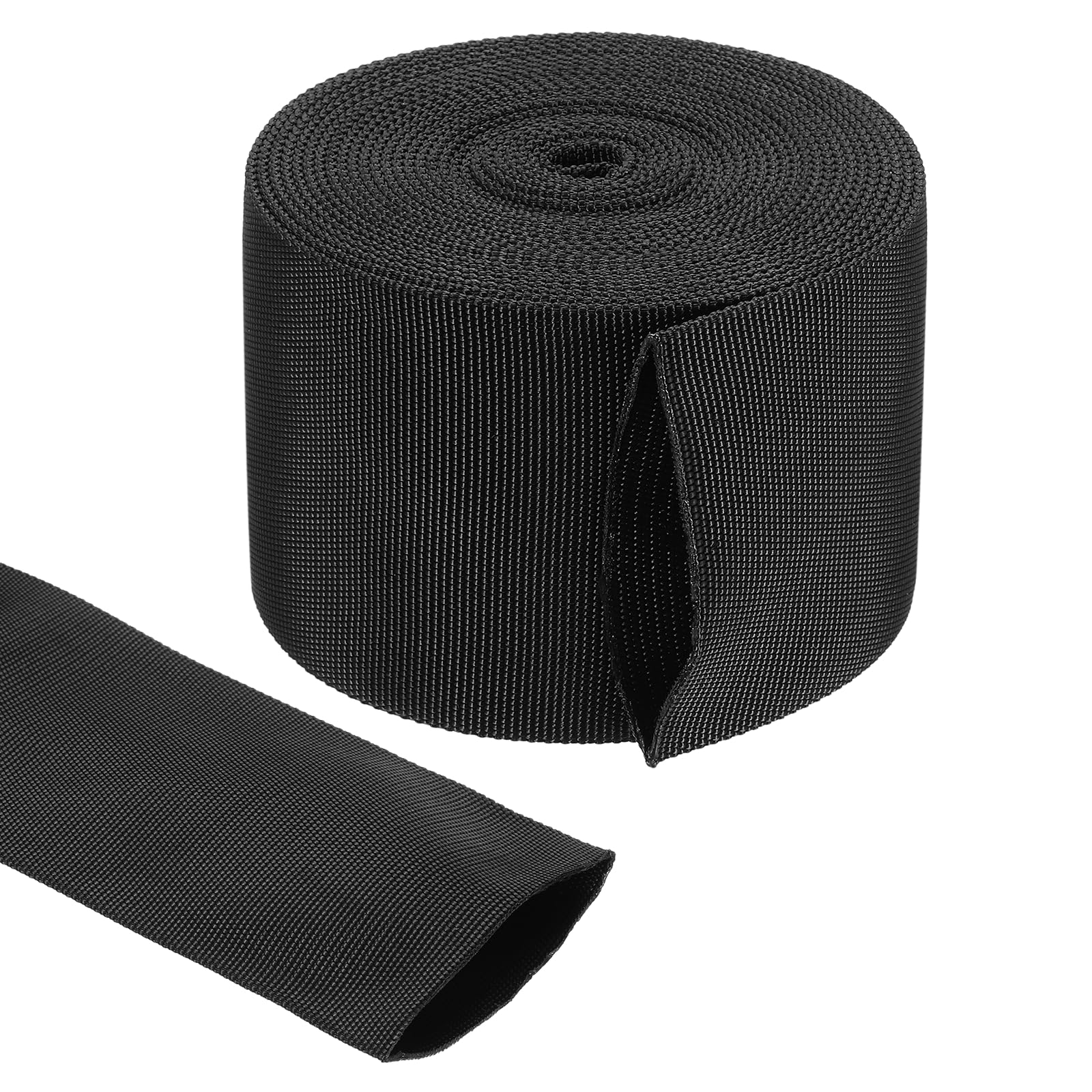 sourcing map Nylon Protective Hose Sleeve 2.4" ID 20FT Cable Cover Sheath Protection Hydraulic Hose Wrap for Welding Cord Tig Torch Hydraulic, Black