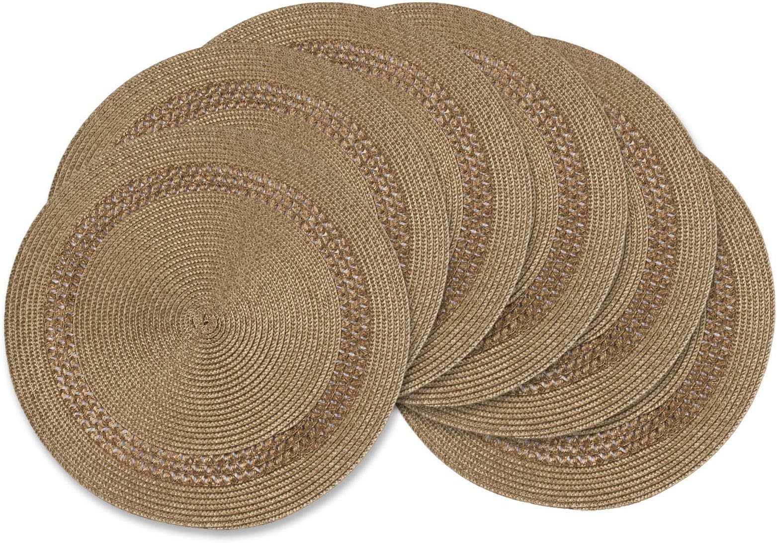 Amazon.com: Homcomoda Braided Round Placemats Crossweave Heat Resistant ...