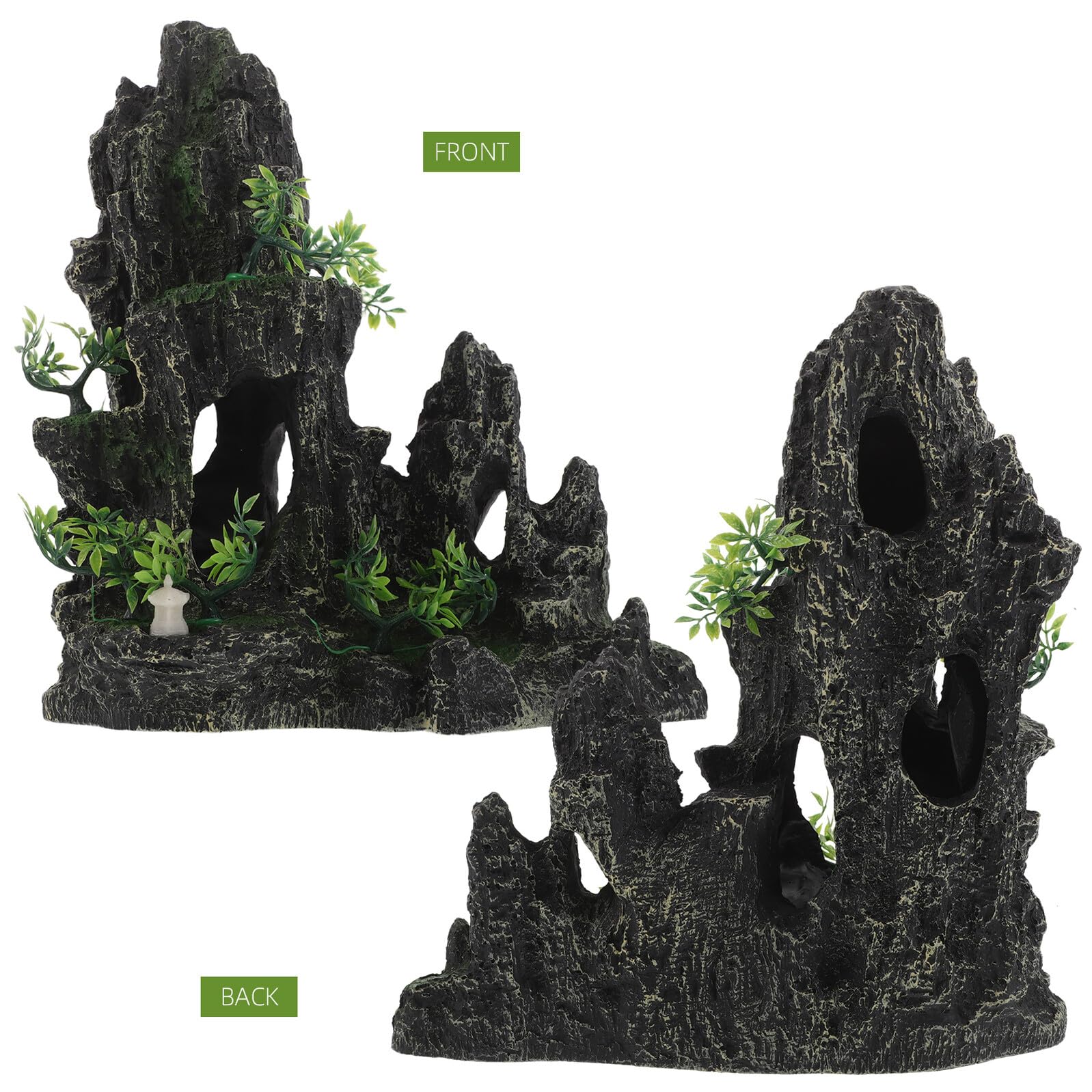 ifundom Roca Artificial para Acuarios 1 Pieza Decoración de Peceras Cueva para Camarones Piedra Falsa para Escondite de Peces Adorno Resistente para Tanque de Agua
