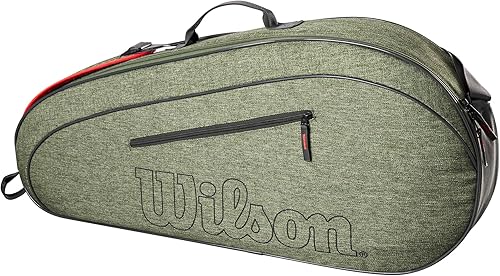 WILSON Team Tennis Racket Bag - Heather Green and Heather Grey