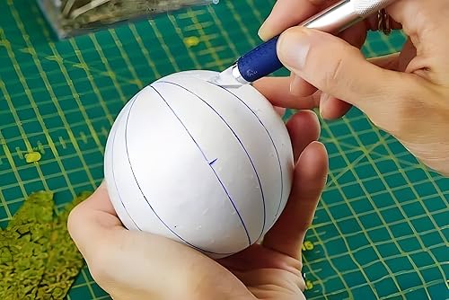 Miniatura 2 de Crafare 40 bolas de espuma para manualidades de 3 pulgadas, bolas de espuma de poliestireno suave para vacaciones, manualidades, manualidades y