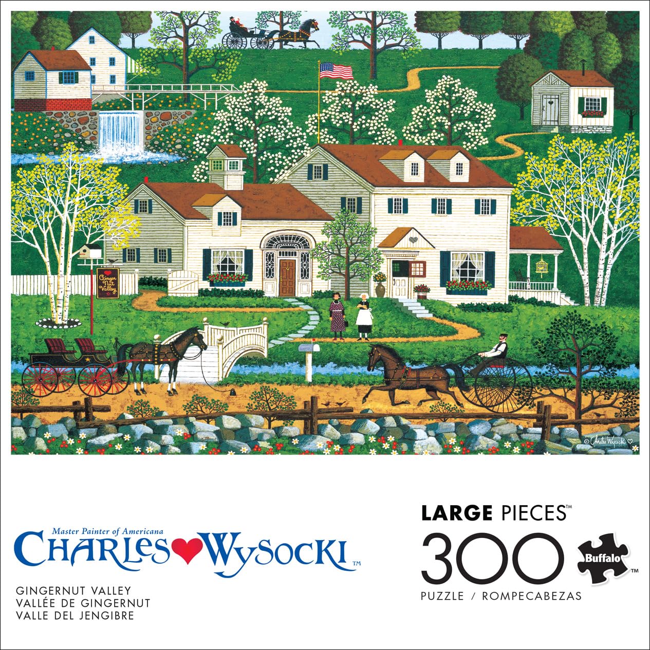 Amazon.com: Buffalo Games Charles Wysocki - Gingernut Valley - 300