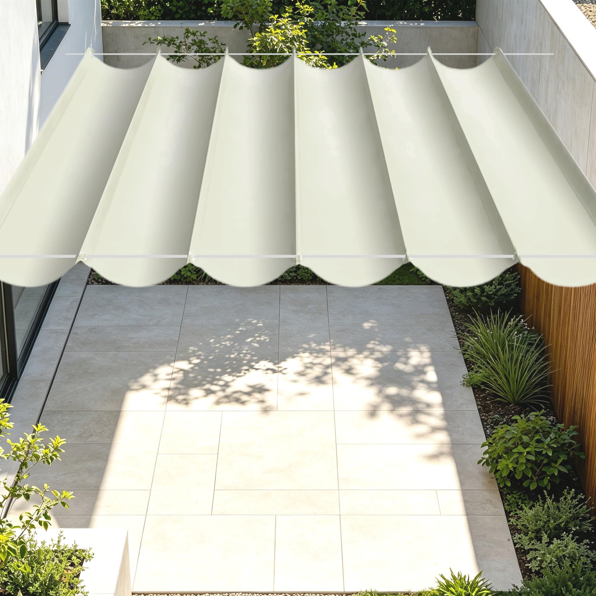 Voile d'ombrage 700x200 pour aménager un jardin suspendu ou un balcon abrité