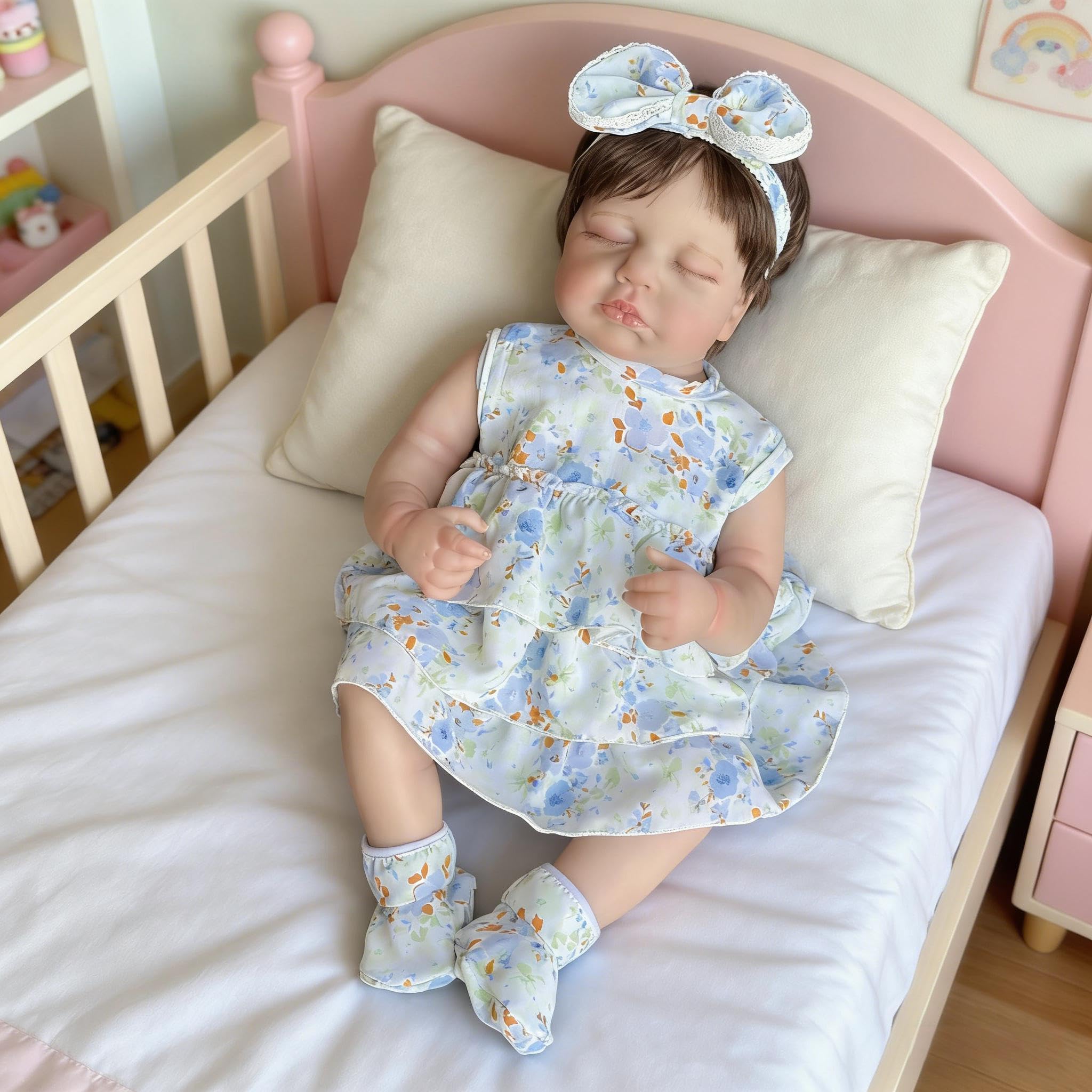 Realistyczne lalki Reborn Baby Dolls silikonowe na całe ciało, winylowe, dziewczęce, realistyczne, noworodki, prawdziwie wyglądające śpiące, anatomicznie poprawne, lalka niemowlęca z