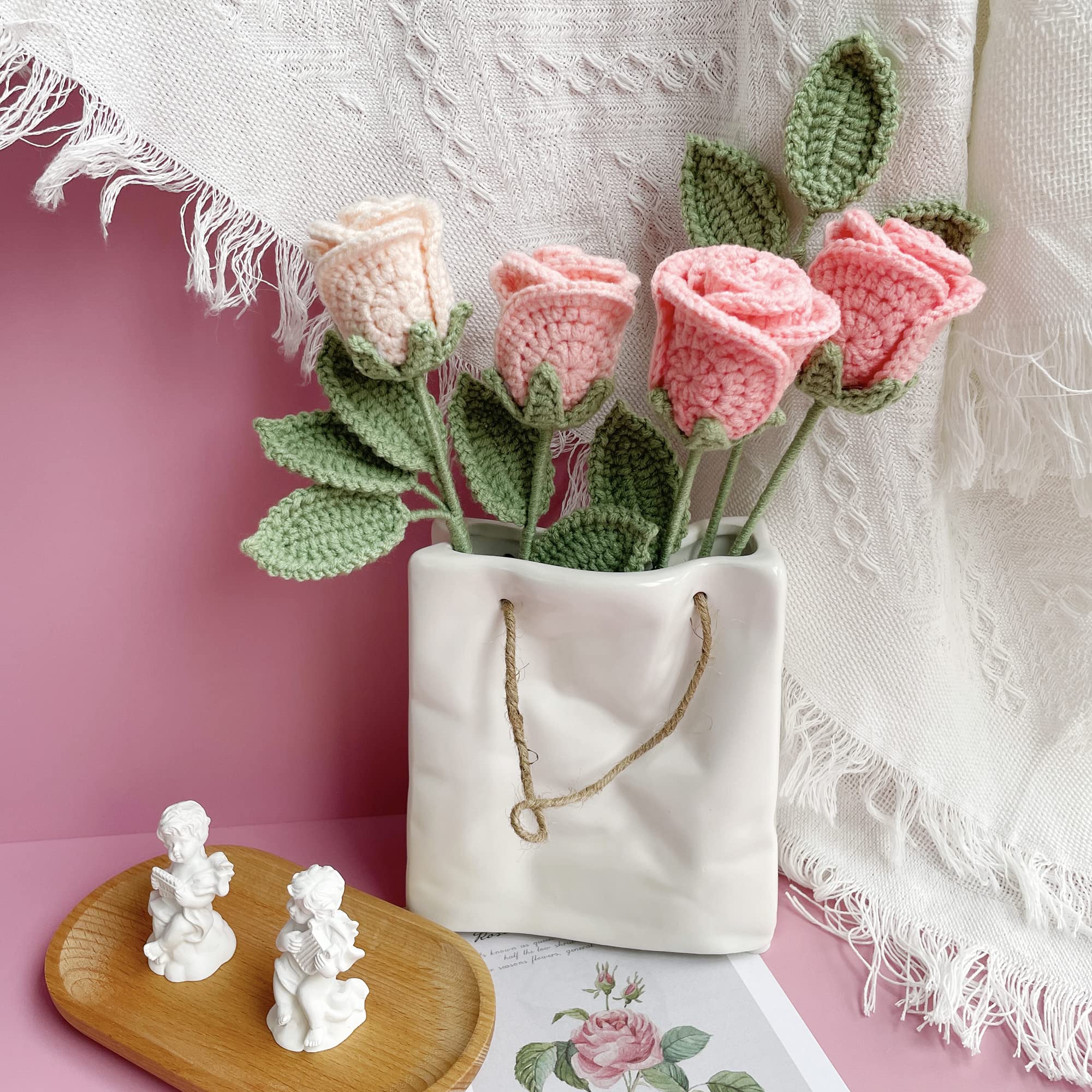 Rose&Lily様 リクエスト 2点 まとめ商品 Amazon.com: Lily's Lyric Flower Crochet Kit | Pink Rose | Step-by