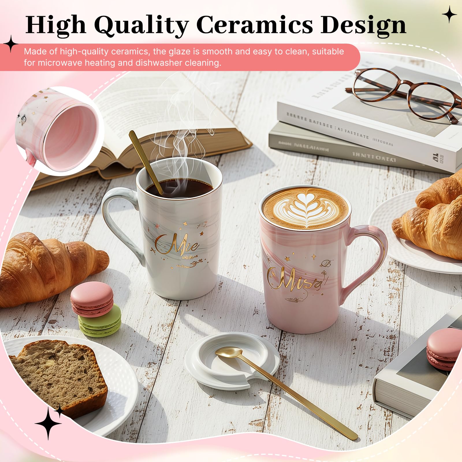 WXYTXHYQ Cadeau Mariage, Cadeau Couple Monsieur Madame Tasse Couple