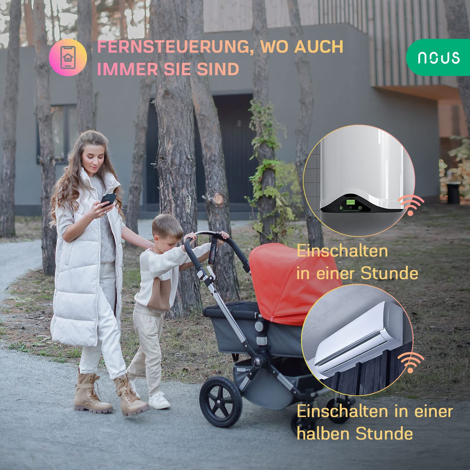 NOUS A1Z Zigbee Steckdose, Smart home Steckdose, Smart Steckdose Stromverbrauch, Smarte Steckdose mit Verbrauchsmessung, Alexa Zubehör Smart Home Geräte, Google Home, Smart Life, Zigbee2MQTT, 16A