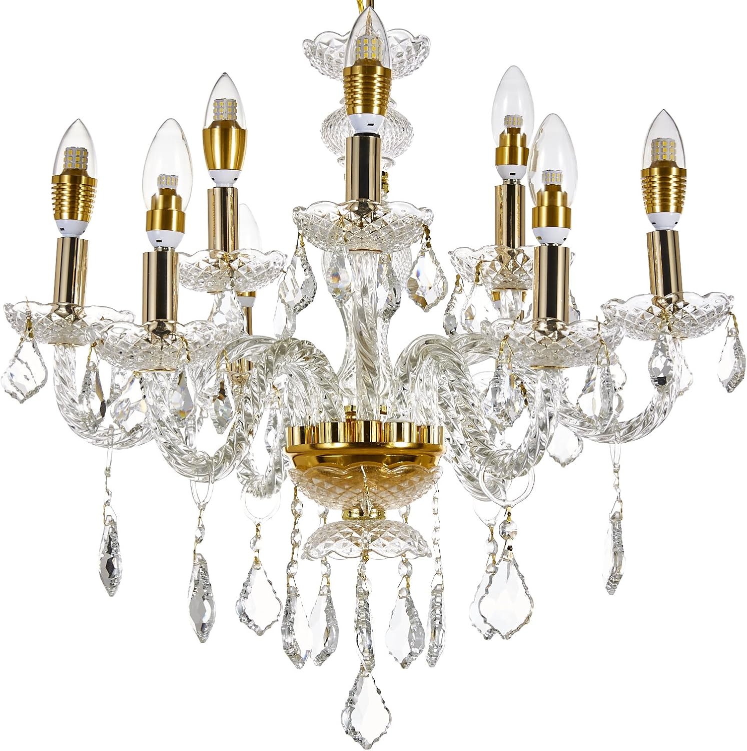 Broadway Gold Classic Crystal Chandeliers Modern Lamps Pendant Light BL