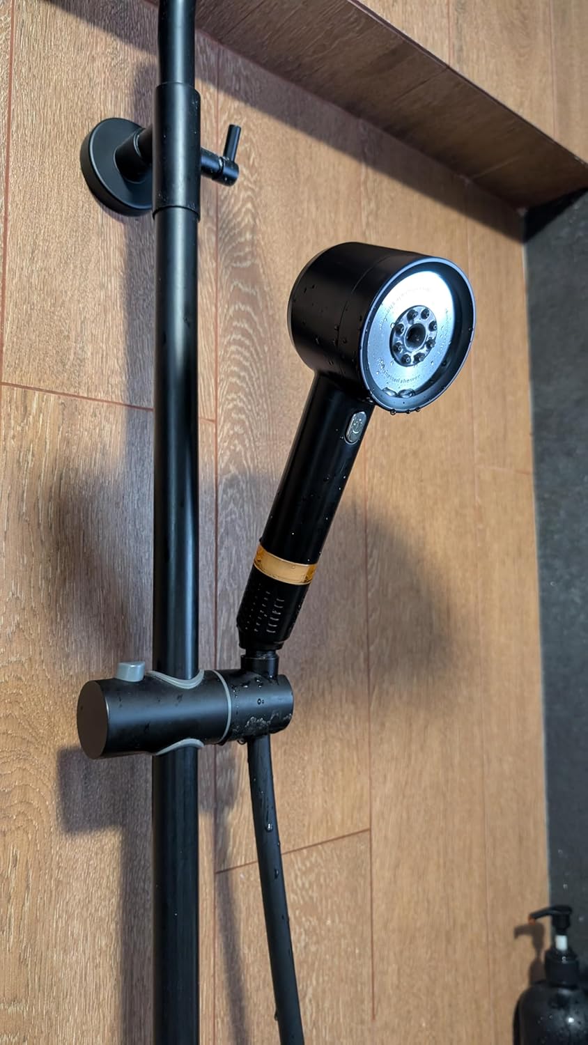 Lucinn Pro Handheld Filtered Showerhead + Stainless Steel Hose and Holder Set